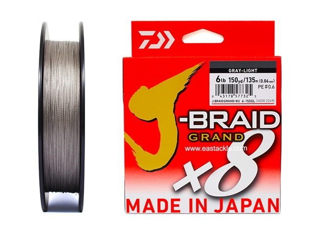 Daiwa J Braid X8 Grand Grey Light 135m